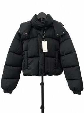 NWT MANGO Black Quilted Puffer Jacket Size XS